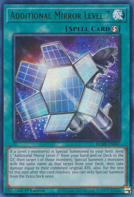 1st Edition, Battles of Legend: Monstrous Revenge, Quick-Play Spell, Spell, Ultra Rare Additional Mirror Level 7 [BLMR-EN047] Ultra Rare - Trading Card World