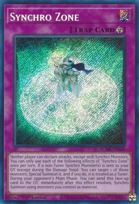 1st Edition, Battles of Legend: Monstrous Revenge, Continuous Trap, Secret Rare, Trap Synchro Zone [BLMR-EN048] Secret Rare - Trading Card World
