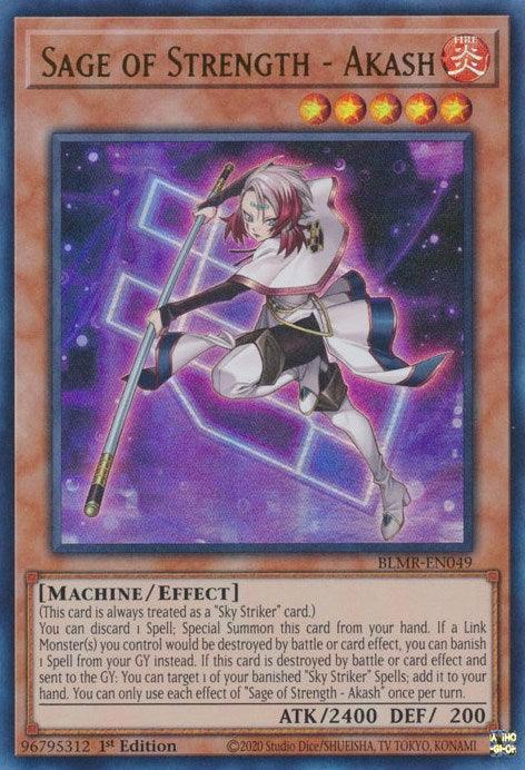 1st Edition, Battles of Legend: Monstrous Revenge, Effect Monster, Fire, Machine, Ultra Rare Sage of Strength - Akash [BLMR-EN049] Ultra Rare - Trading Card World