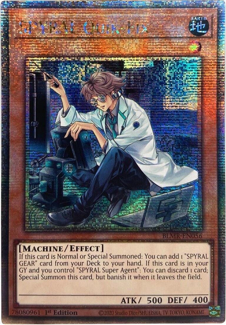 1st Edition, Battles of Legend: Monstrous Revenge, Earth, Effect Monster, Machine, Quarter Century Secret Rare SPYRAL Quik-Fix [BLMR-EN056] Quarter Century Secret Rare - Trading Card World