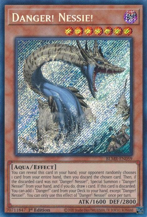 1st Edition, Aqua, Battles of Legend: Monstrous Revenge, Dark, Effect Monster, Secret Rare Danger! Nessie! [BLMR-EN059] Secret Rare - Trading Card World