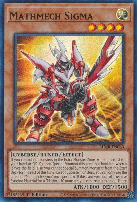1st Edition, Battles of Legend: Monstrous Revenge, Cyberse, Light, Tuner/Effect Monster, Ultra Rare Mathmech Sigma [BLMR-EN060] Ultra Rare - Trading Card World