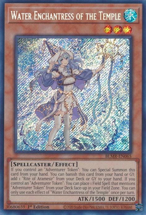 1st Edition, Battles of Legend: Monstrous Revenge, Effect Monster, Secret Rare, Spellcaster, Water Water Enchantress of the Temple [BLMR-EN065] Secret Rare - Trading Card World