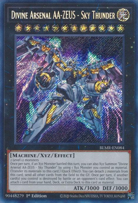 1st Edition, Battles of Legend: Monstrous Revenge, Light, Machine, Secret Rare, Xyz/Effect Monster Divine Arsenal AA-ZEUS - Sky Thunder [BLMR-EN084] Secret Rare - Trading Card World