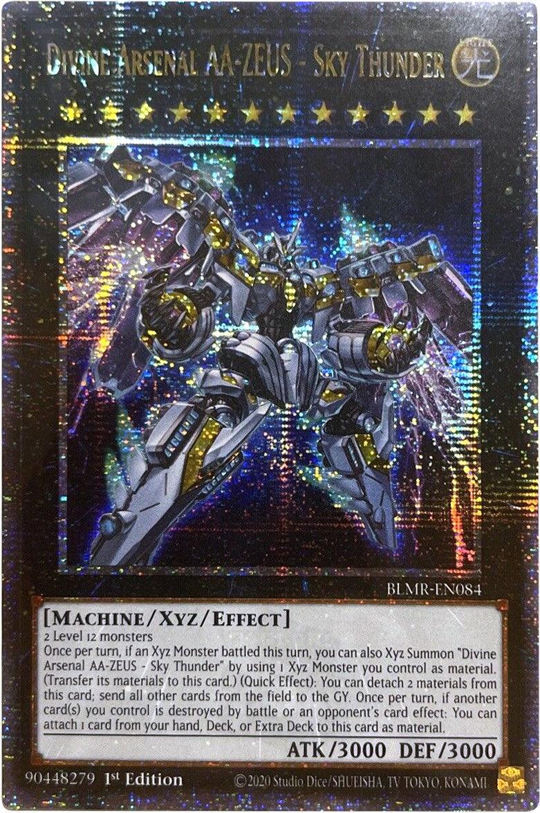 1st Edition, Battles of Legend: Monstrous Revenge, Light, Machine, Quarter Century Secret Rare, Xyz/Effect Monster Divine Arsenal AA-ZEUS - Sky Thunder [BLMR-EN084] Quarter Century Secret Rare - Trading Card World