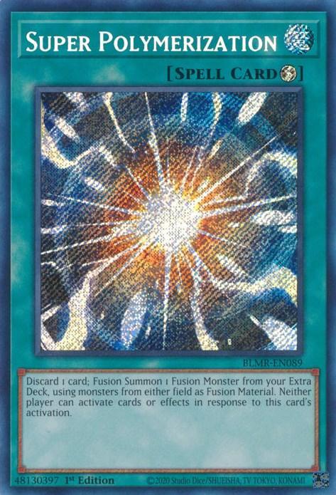 1st Edition, Battles of Legend: Monstrous Revenge, Quick-Play Spell, Secret Rare, Spell Super Polymerization [BLMR-EN089] Secret Rare - Trading Card World