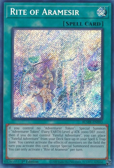 1st Edition, Battles of Legend: Monstrous Revenge, Normal Spell, Secret Rare, Spell Rite of Aramesir [BLMR-EN093] Secret Rare - Trading Card World