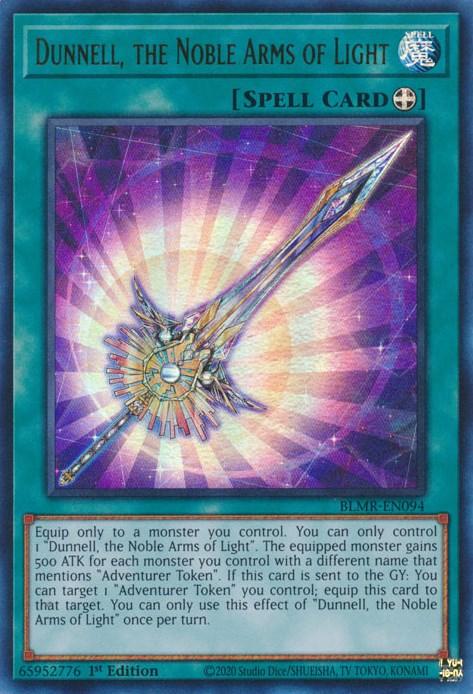 1st Edition, Battles of Legend: Monstrous Revenge, Equip Spell, Spell, Ultra Rare Dunnell, the Noble Arms of Light [BLMR-EN094] Ultra Rare - Trading Card World