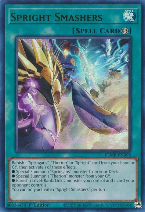 1st Edition, Battles of Legend: Monstrous Revenge, Quick-Play Spell, Spell, Ultra Rare Spright Smashers [BLMR-EN098] Ultra Rare - Trading Card World
