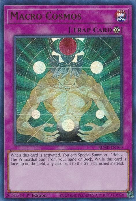 1st Edition, Battles of Legend: Monstrous Revenge, Continuous Trap, Trap, Ultra Rare Macro Cosmos [BLMR-EN100] Ultra Rare - Trading Card World
