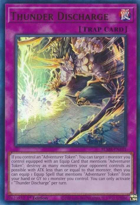 1st Edition, Battles of Legend: Monstrous Revenge, Normal Trap, Trap, Ultra Rare Thunder Discharge [BLMR-EN101] Ultra Rare - Trading Card World
