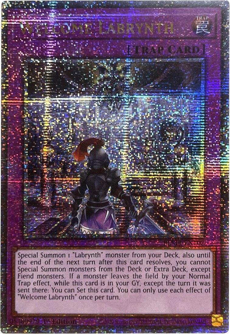 1st Edition, Battles of Legend: Monstrous Revenge, Normal Trap, Quarter Century Secret Rare, Trap Welcome Labrynth [BLMR-EN102] Quarter Century Secret Rare - Trading Card World