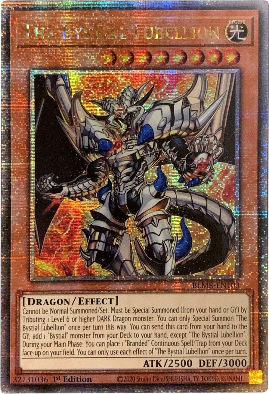 1st Edition, Battles of Legend: Monstrous Revenge, Dragon, Effect Monster, Light, Quarter Century Secret Rare The Bystial Lubellion [BLMR-EN103] Quarter Century Secret Rare - Trading Card World