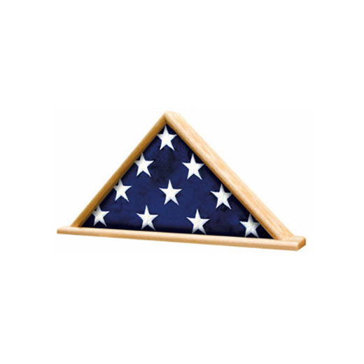 Ceremonial Flag Display Triangle - Walnut Material.