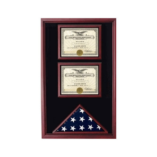 2 Documents Flag Display Cases - Black.