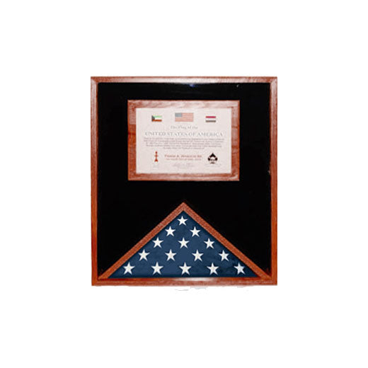 Flag and Document Case for 3ft x 5ft or 5ft x 8ft or 5ft x 9.5ft US Made - Fit 3' x 5' or 5' x 8' or 5' x 9.5' Casket Flag.
