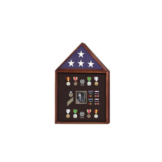 Flag and Badge display cases, Flag and Photo Frame - Fit 3" x 5" or 5" x 8" or 5" x 9.5" Casket Flag.