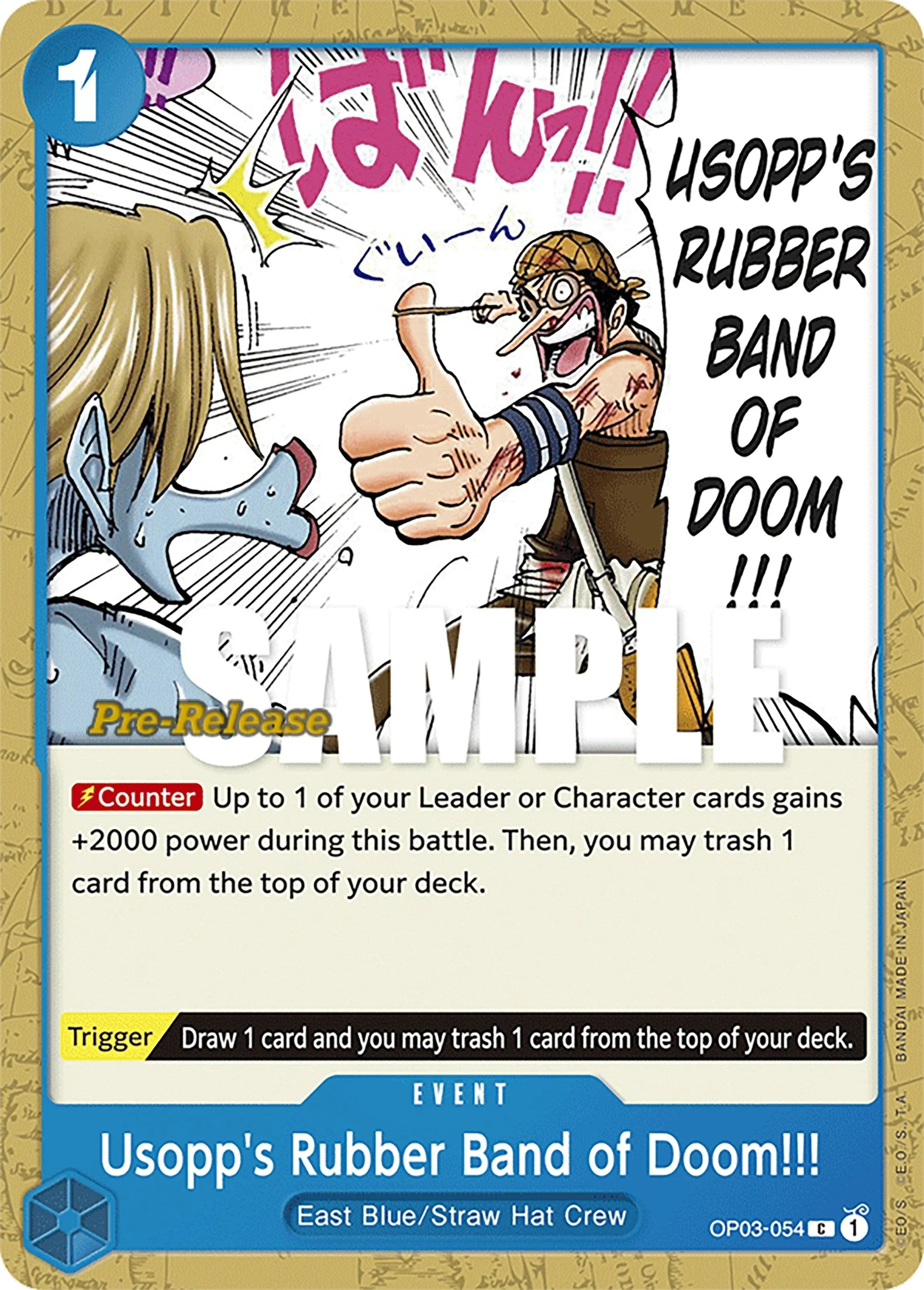 Common, Event, Pillars of Strength, Pillars of Strength Pre-Release Cards Usopp's Rubber Band of Doom!!! [Pillars of Strength Pre-Release Cards] - Trading Card World