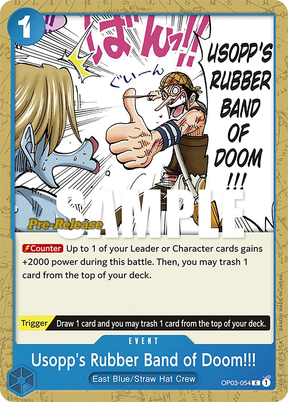 Common, Event, Pillars of Strength, Pillars of Strength Pre-Release Cards Usopp's Rubber Band of Doom!!! [Pillars of Strength Pre-Release Cards] - Trading Card World
