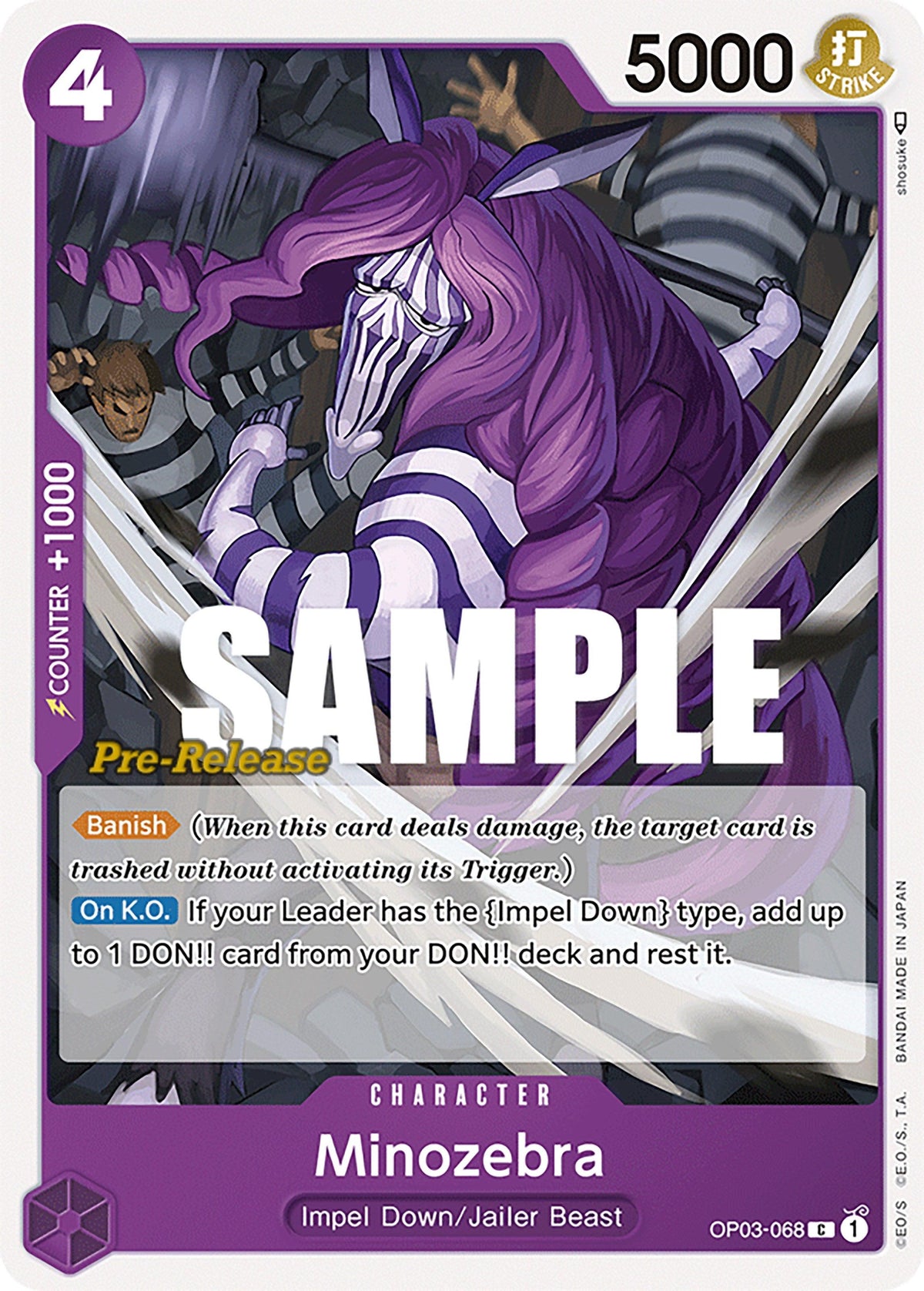 Character, Common, Pillars of Strength, Pillars of Strength Pre-Release Cards Minozebra [Pillars of Strength Pre-Release Cards] - Trading Card World