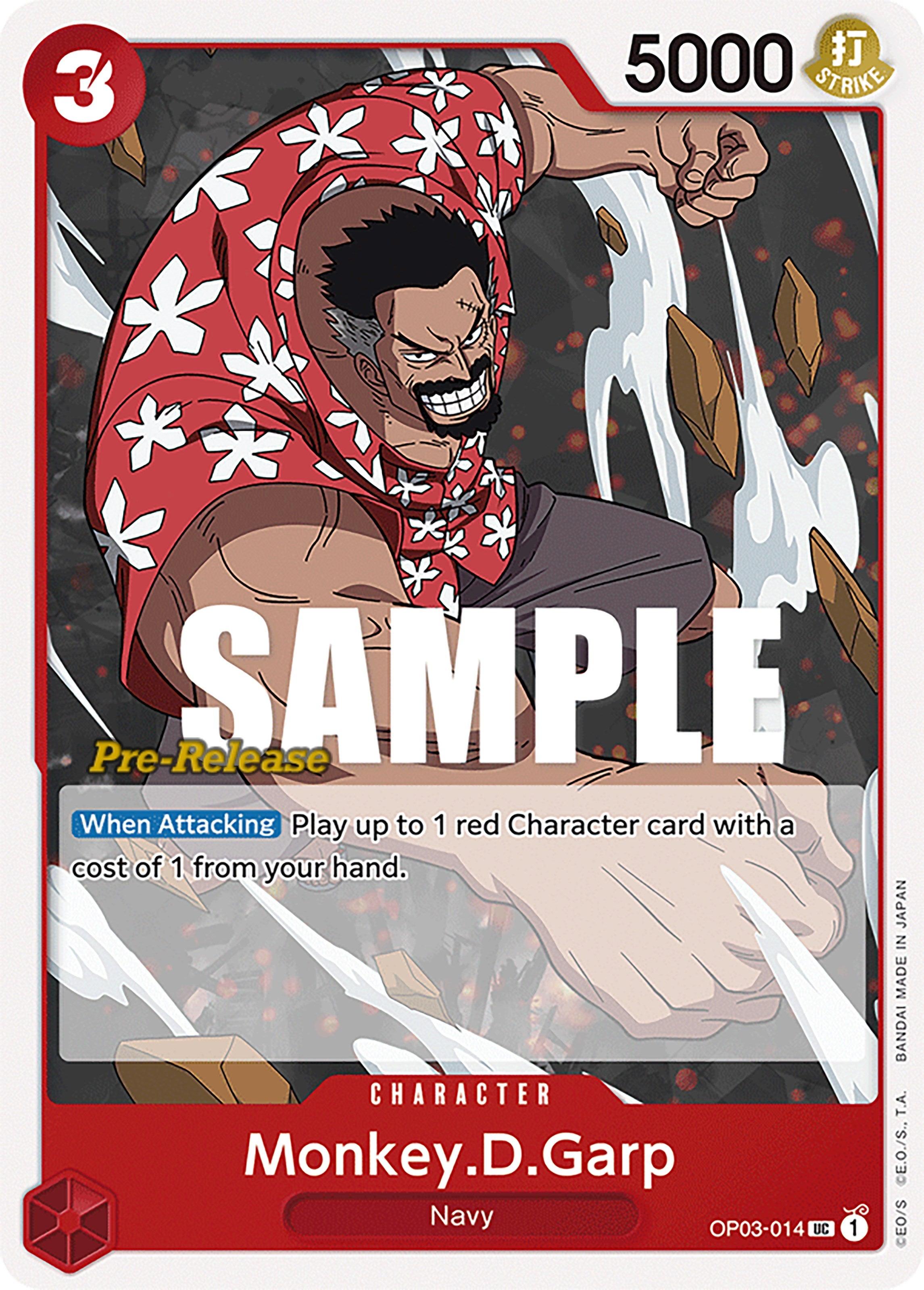 Character, Pillars of Strength, Pillars of Strength Pre-Release Cards, Uncommon Monkey.D.Garp [Pillars of Strength Pre-Release Cards] - Trading Card World