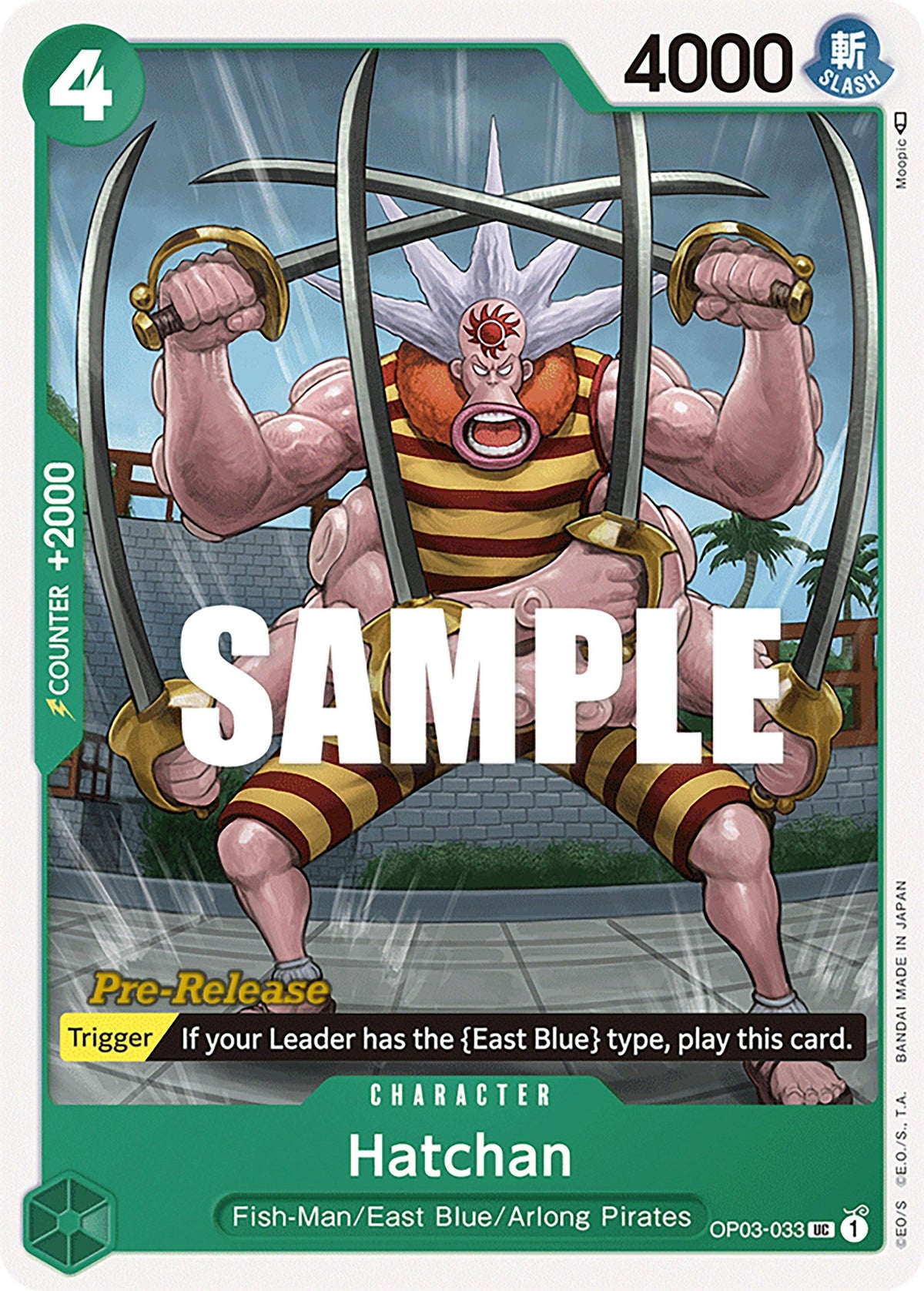 Character, East Blue, Pillars of Strength, Pillars of Strength Pre-Release Cards, Uncommon Hatchan [Pillars of Strength Pre-Release Cards] - Trading Card World