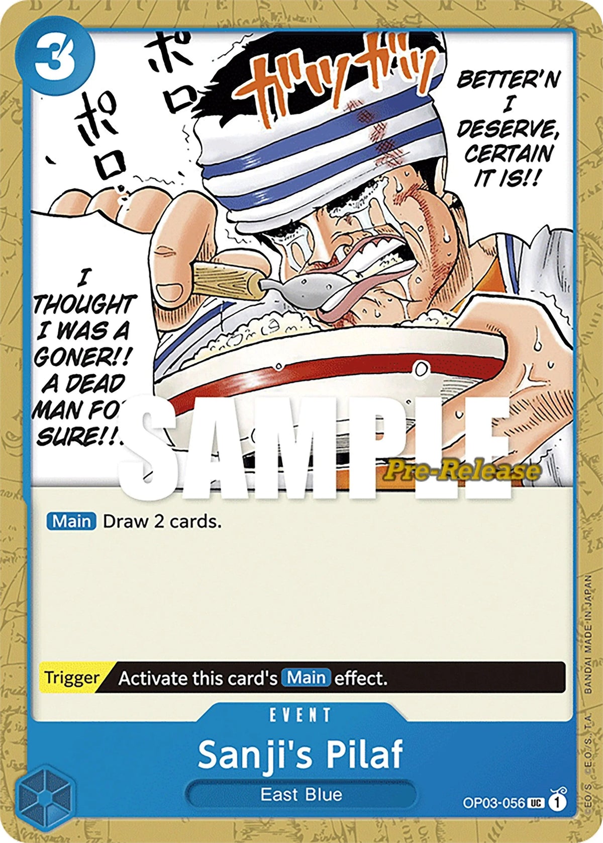 Event, Pillars of Strength, Pillars of Strength Pre-Release Cards, Uncommon Sanji's Pilaf [Pillars of Strength Pre-Release Cards] - Trading Card World