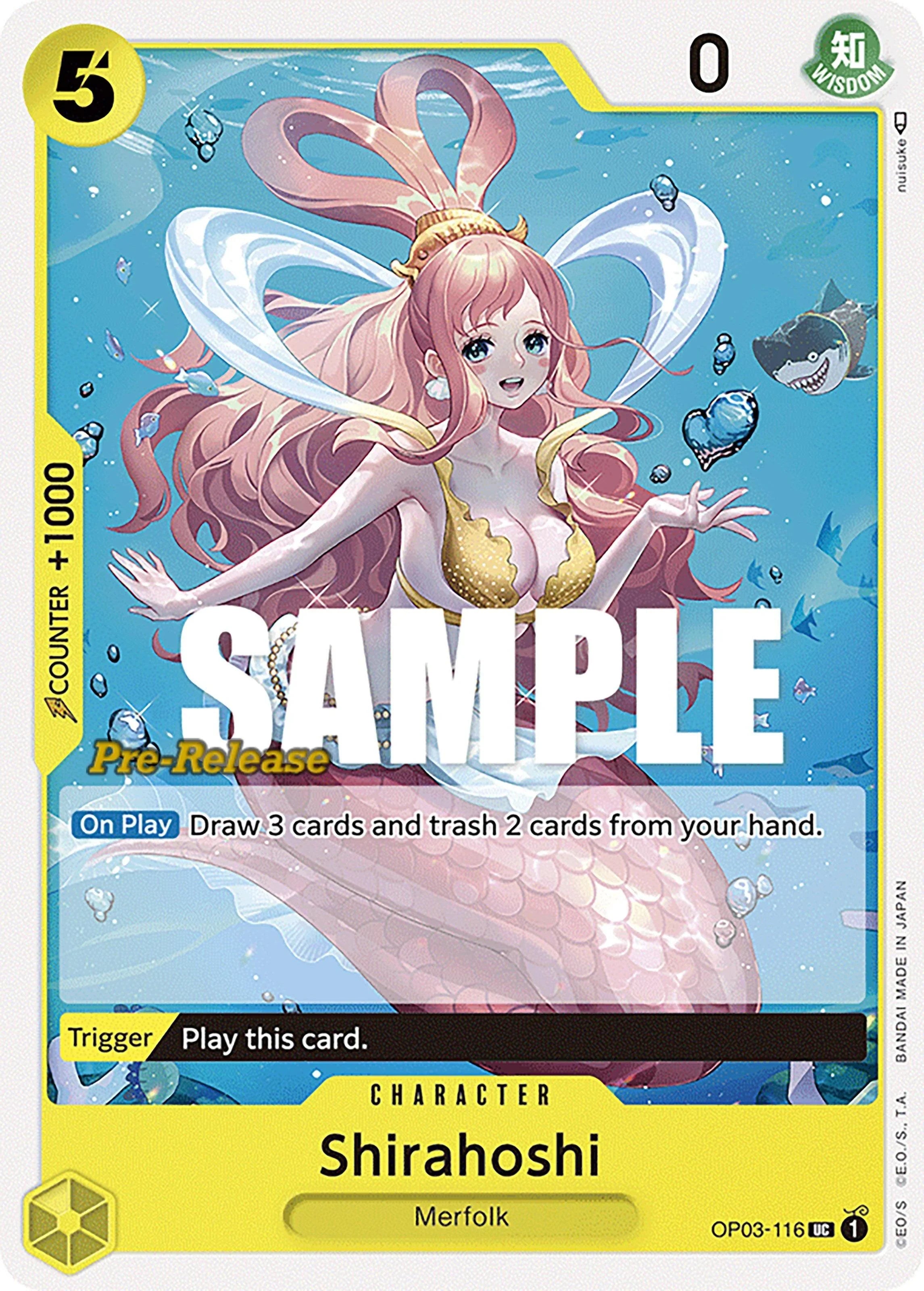 Character, Pillars of Strength, Pillars of Strength Pre-Release Cards, Uncommon Shirahoshi [Pillars of Strength Pre-Release Cards] - Trading Card World