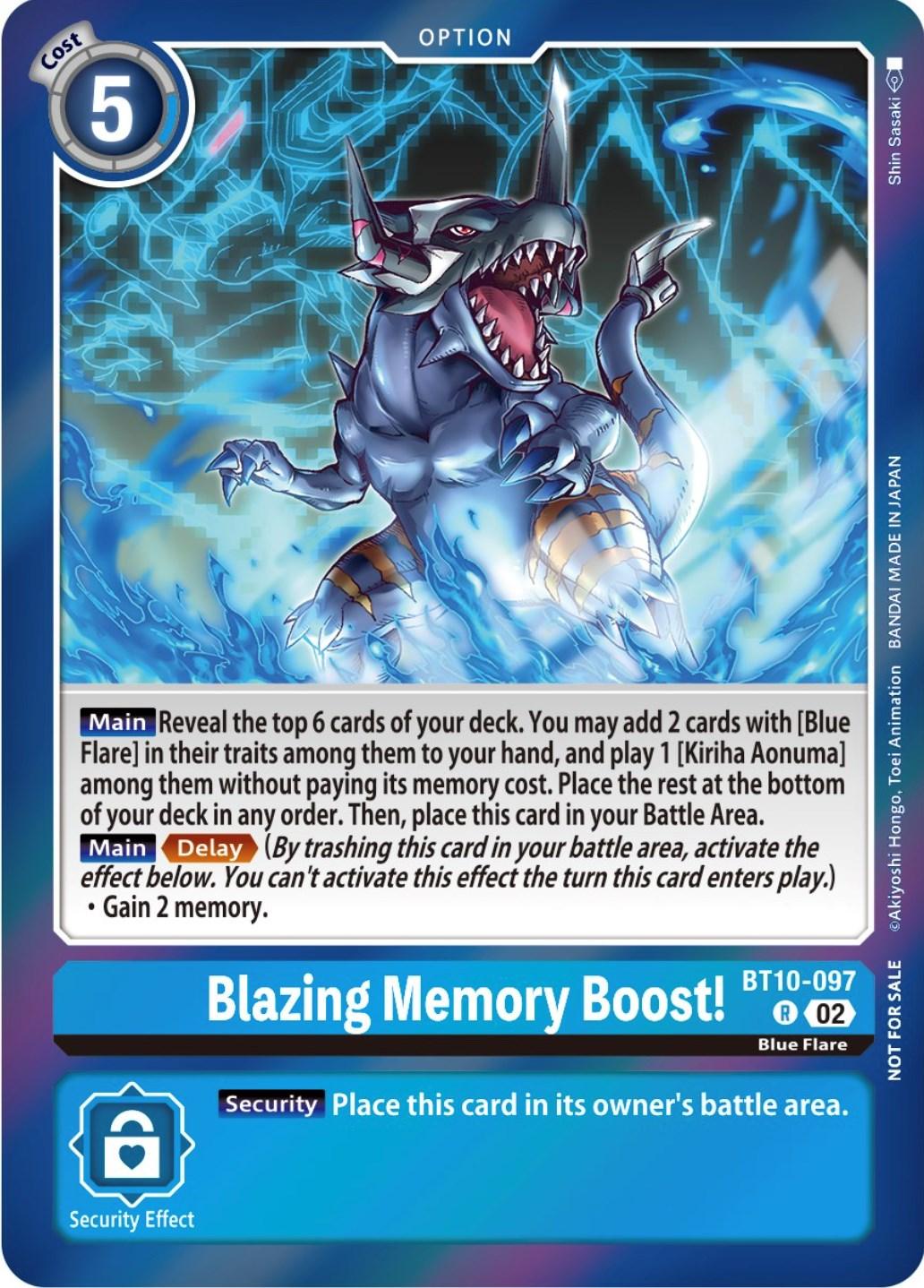 Blue, Blue Flare, BT10-097, Option, Promo, Xros Encounter Promos Blazing Memory Boost! [BT10-097] (Event Pack 5) [Xros Encounter Promos] - Trading Card World