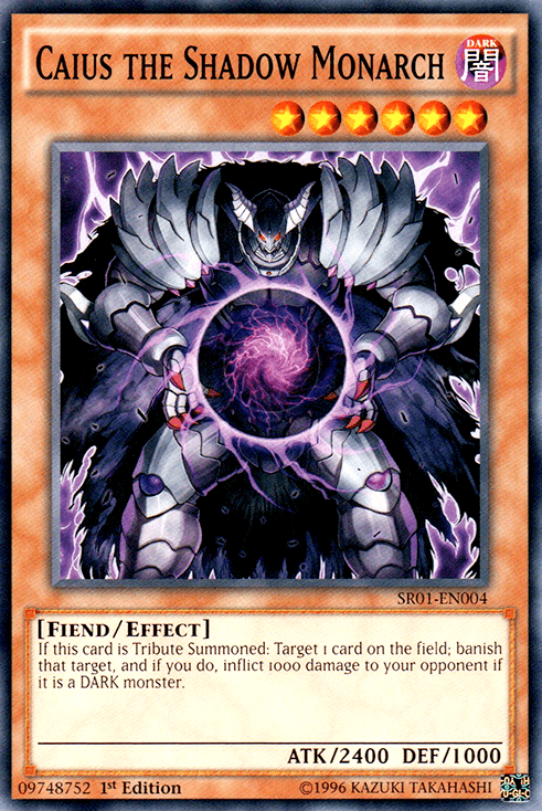 1st Edition, Common, Dark, Effect Monster, Fiend, Structure Deck: Emperor of Darkness, Unlimited Caius the Shadow Monarch [SR01-EN004] Common - Trading Card World