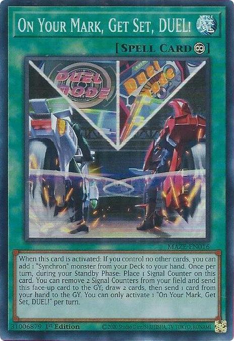 1st Edition, Continuous Spell, Maze of Memories, Spell, Super Rare On Your Mark, Get Set, DUEL! [MAZE-EN016] Super Rare - Trading Card World