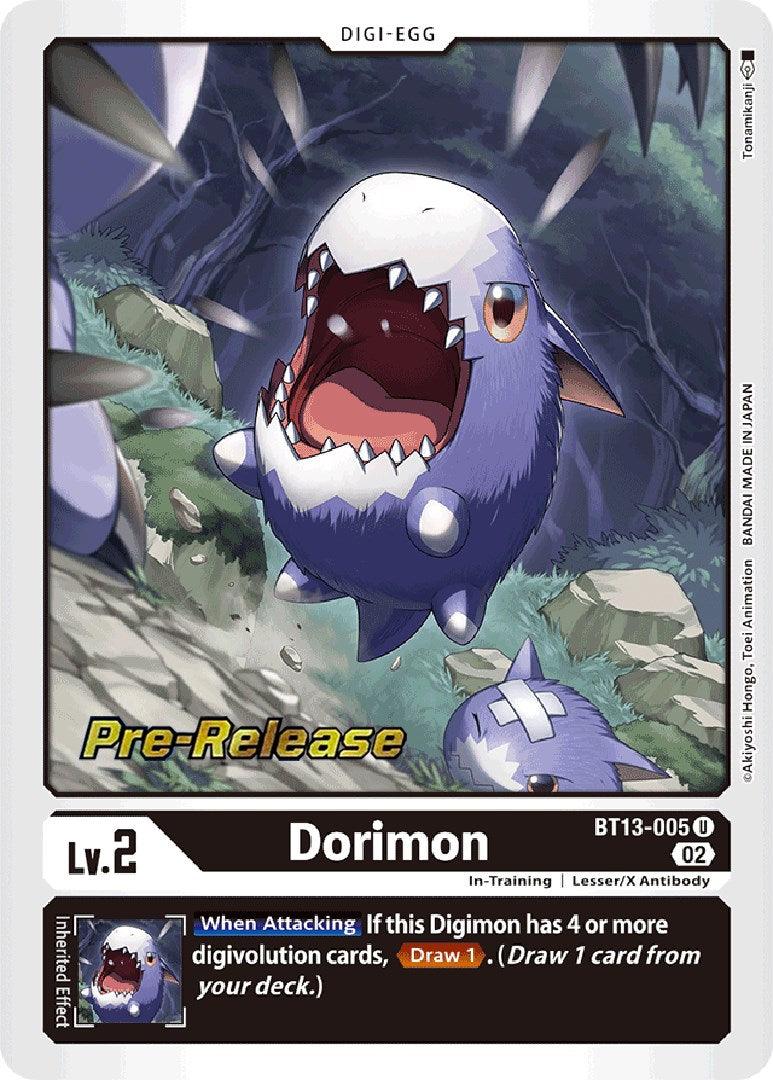 Black, BT13-005, Digi-Egg, In-Training, Lesser/X Antibody, Uncommon, Versus Royal Knights Booster Pre-Release Cards Dorimon [BT13-005] [Versus Royal Knights Booster Pre-Release Cards] - Trading Card World
