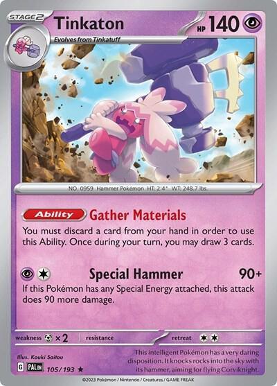 105, Normal, Psychic, Rare, Scarlet & Violet: Paldea Evolved Tinkaton (105/193) [Scarlet & Violet: Paldea Evolved] - Trading Card World
