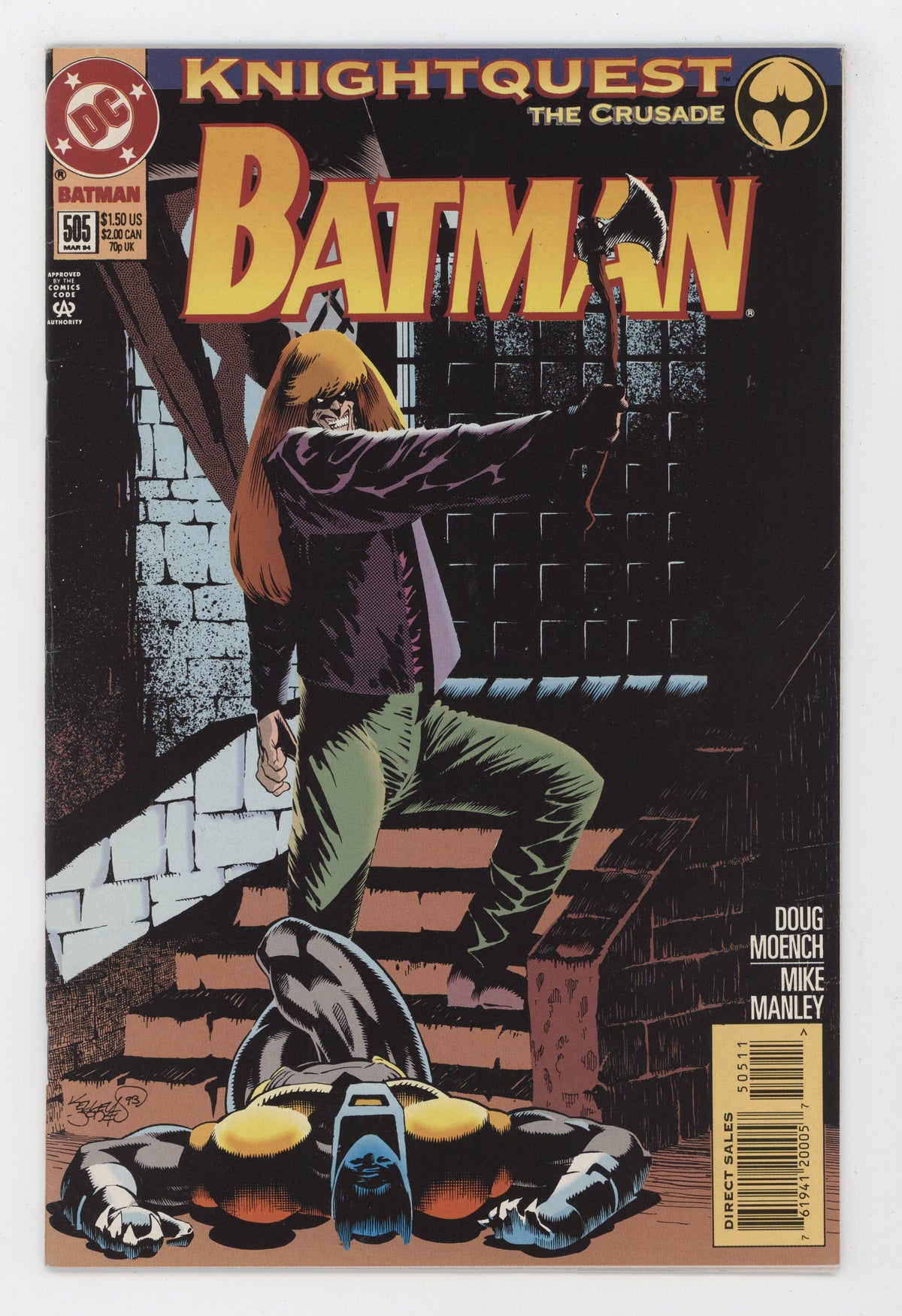 Batman 505 DC 1994 Kelley Jones Dough Moench Knightquest Crusade 17