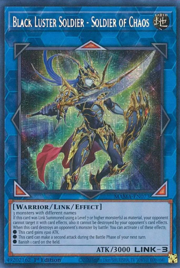 1st Edition, Earth, Link/Effect Monster, Magnificent Mavens, Secret Pharaoh's Rare, Warrior Black Luster Soldier - Soldier of Chaos [MAMA-EN073] Secret Pharaoh's Rare - Trading Card World