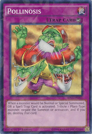1st Edition, Battle Pack 3: Monster League, Counter Trap, Shatterfoil Rare, Trap Pollinosis [BP03-EN211] Shatterfoil Rare - Trading Card World