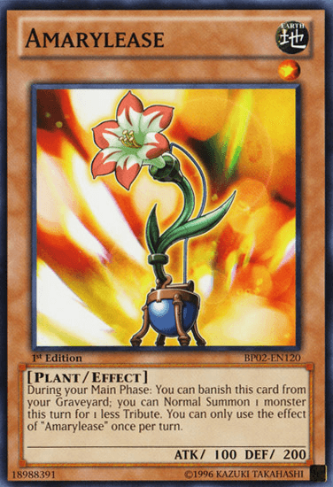 1st Edition, Battle Pack 2: War of the Giants, Common, Earth, Effect Monster, Plant, Unlimited Amarylease [BP02-EN120] Common - Trading Card World