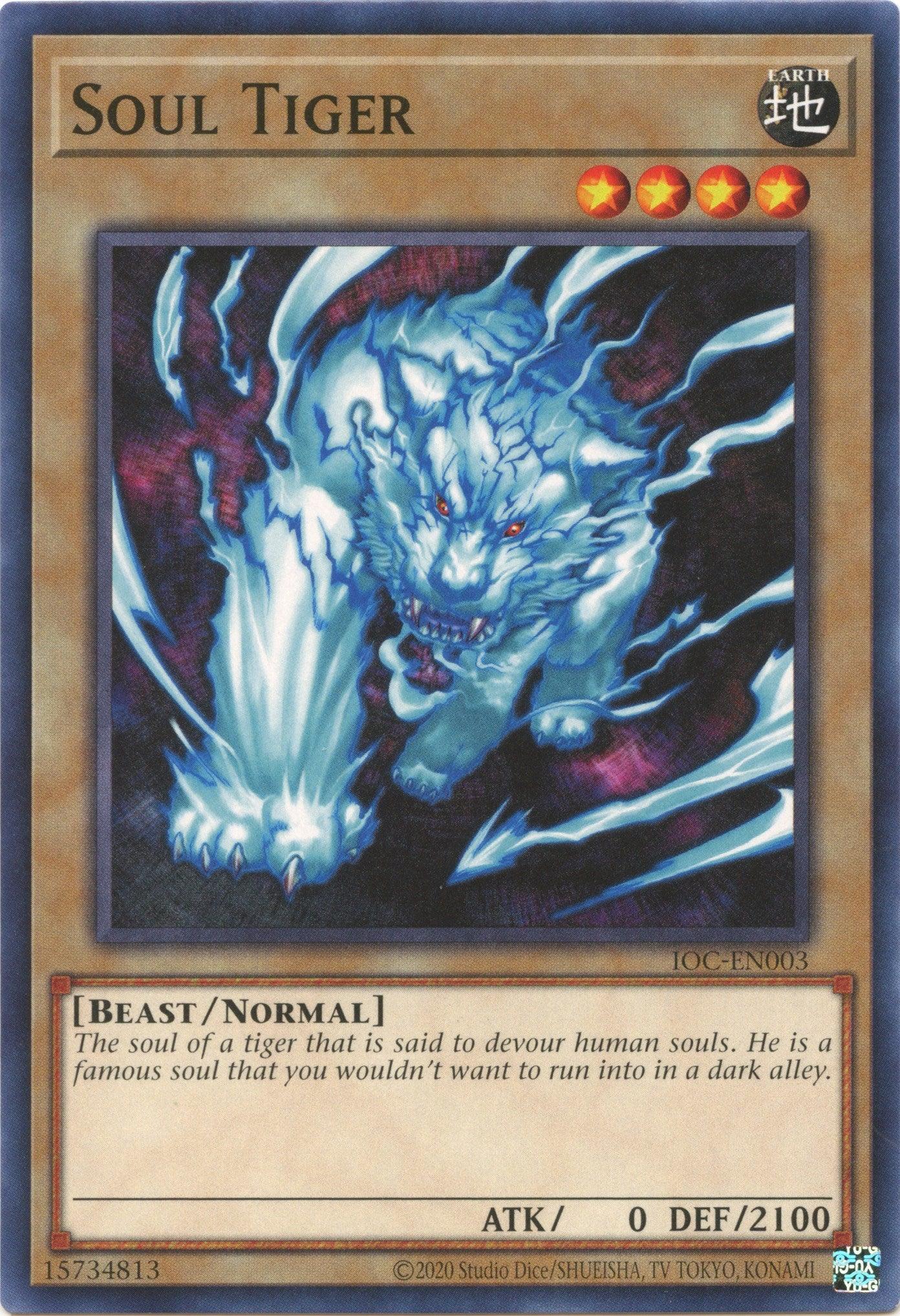 Beast, Common, Earth, Invasion of Chaos (25th Anniversary Edition), Normal Monster, Unlimited Soul Tiger (25th Anniversary) [IOC-EN003] Common - Trading Card World