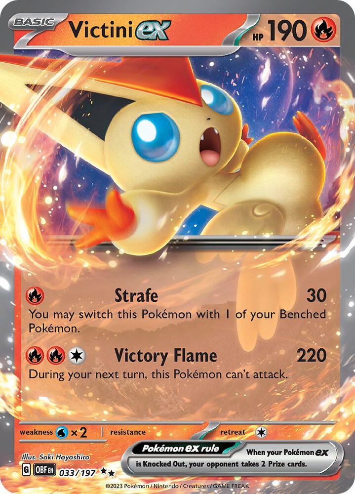 Scarlet & Violet: Obsidian Flames Victini ex (033/197) [Scarlet & Violet: Obsidian Flames] - Trading Card World