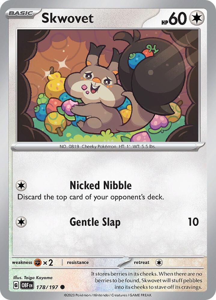 Scarlet & Violet: Obsidian Flames Skwovet (178/197) [Scarlet & Violet: Obsidian Flames] - Trading Card World