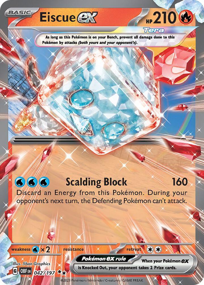 Scarlet & Violet: Obsidian Flames Eiscue ex (042/197) [Scarlet & Violet: Obsidian Flames] - Trading Card World