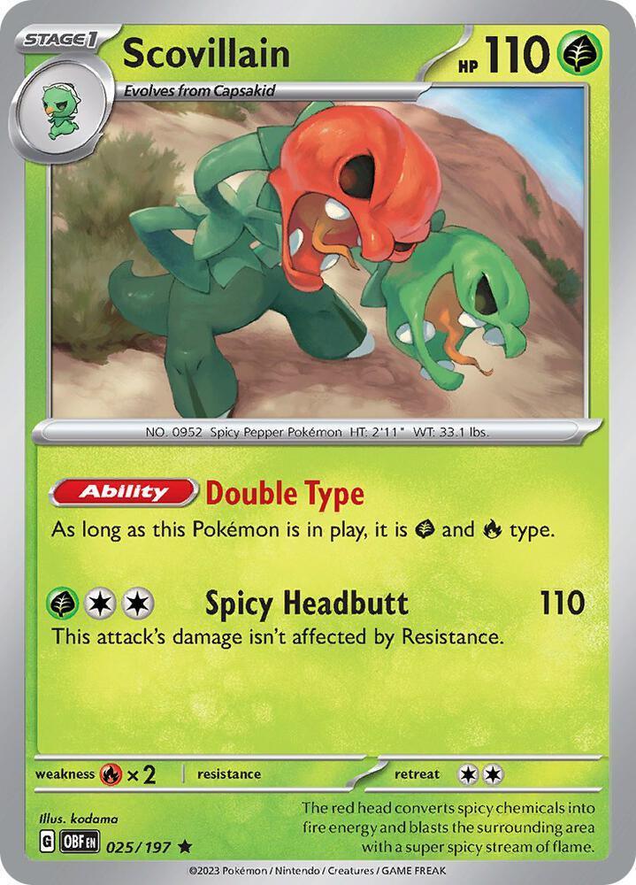 Scarlet & Violet: Obsidian Flames Scovillain (025/197) [Scarlet & Violet: Obsidian Flames] - Trading Card World