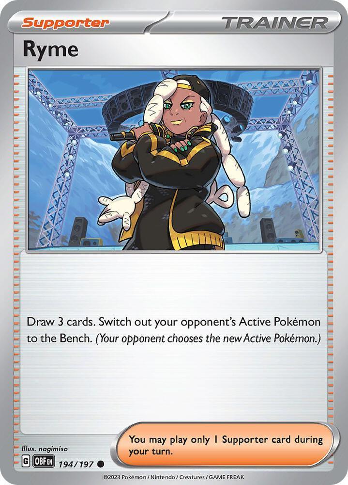 Scarlet & Violet: Obsidian Flames Ryme (194/197) [Scarlet & Violet: Obsidian Flames] - Trading Card World