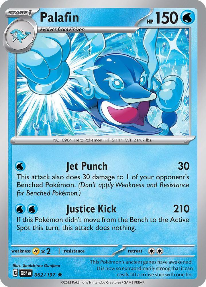 Scarlet & Violet: Obsidian Flames Palafin (062/197) [Scarlet & Violet: Obsidian Flames] - Trading Card World