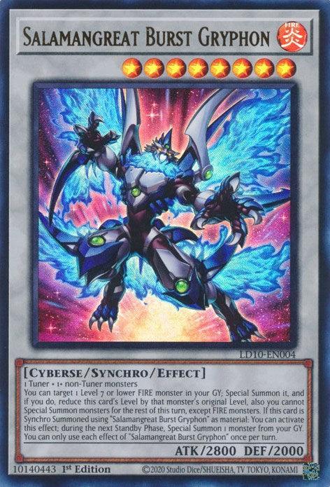 1st Edition, Cyberse, Fire, Legendary Duelists: Soulburning Volcano, Synchro/Effect Monster, Ultra Rare Salamangreat Burst Gryphon [LD10-EN004] Ultra Rare - Trading Card World