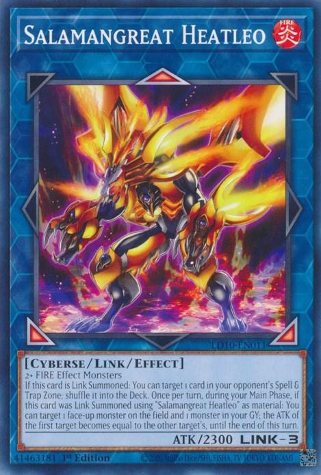 1st Edition, Common, Cyberse, Fire, Legendary Duelists: Soulburning Volcano, Link/Effect Monster Salamangreat Heatleo [LD10-EN011] Common - Trading Card World