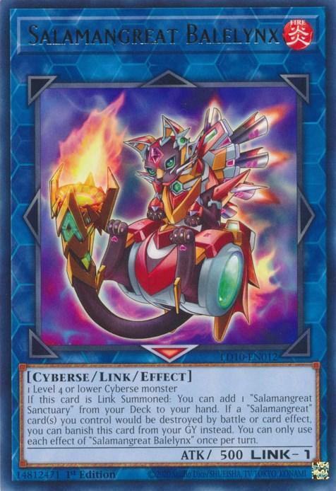 1st Edition, Cyberse, Fire, Legendary Duelists: Soulburning Volcano, Link/Effect Monster, Rare Salamangreat Balelynx [LD10-EN012] Rare - Trading Card World