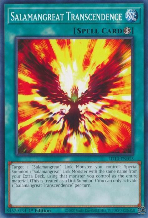 1st Edition, Common, Legendary Duelists: Soulburning Volcano, Quick-Play Spell, Spell Salamangreat Transcendence [LD10-EN015] Common - Trading Card World