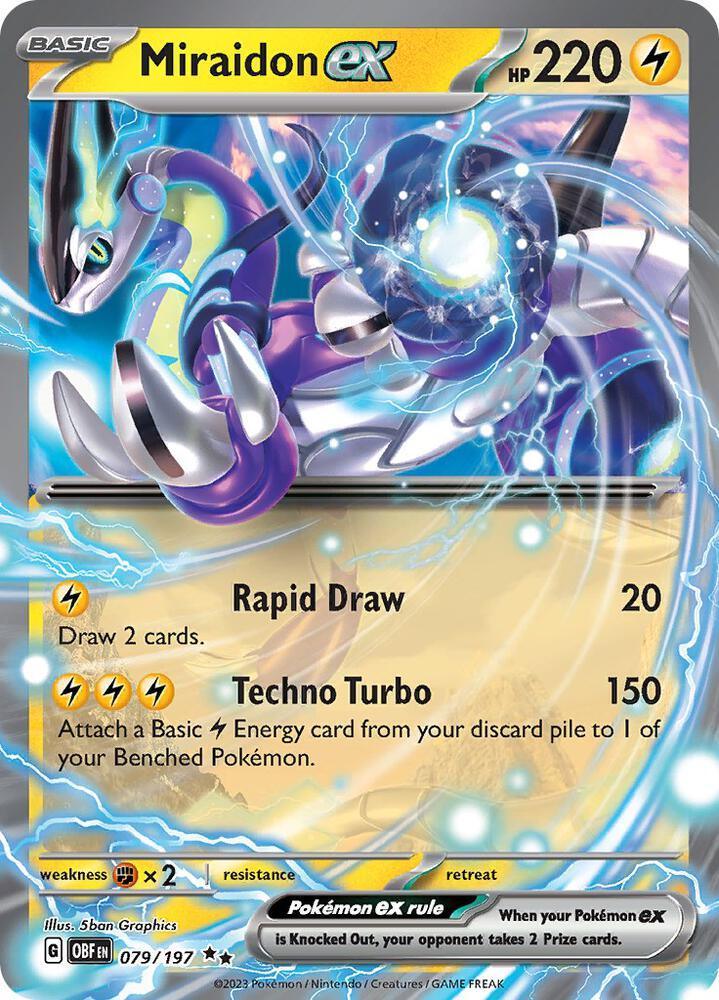 Scarlet & Violet: Obsidian Flames Miraidon ex (079/197) [Scarlet & Violet: Obsidian Flames] - Trading Card World