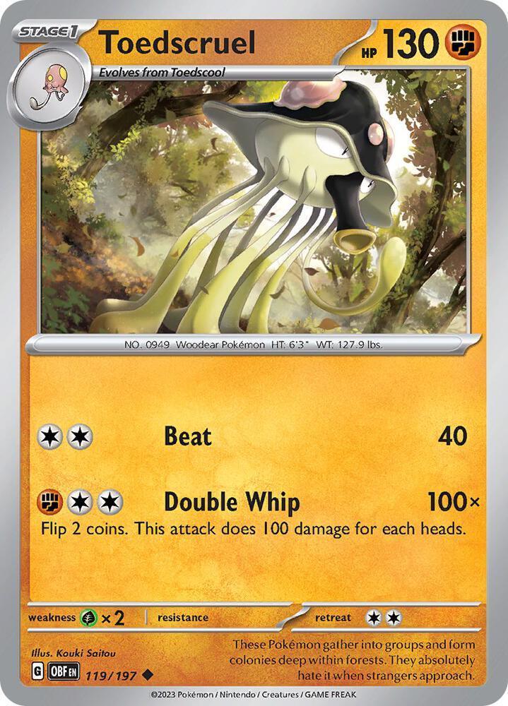 Scarlet & Violet: Obsidian Flames Toedscruel (119/197) [Scarlet & Violet: Obsidian Flames] - Trading Card World